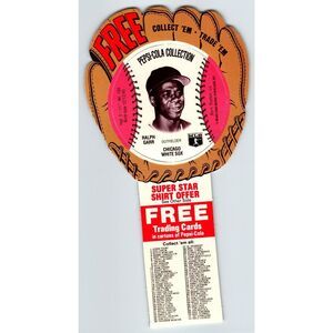Pepsi-Cola Baseball Trading Card 1977 Ralph Garr Chicago White Sox MLB Diecut